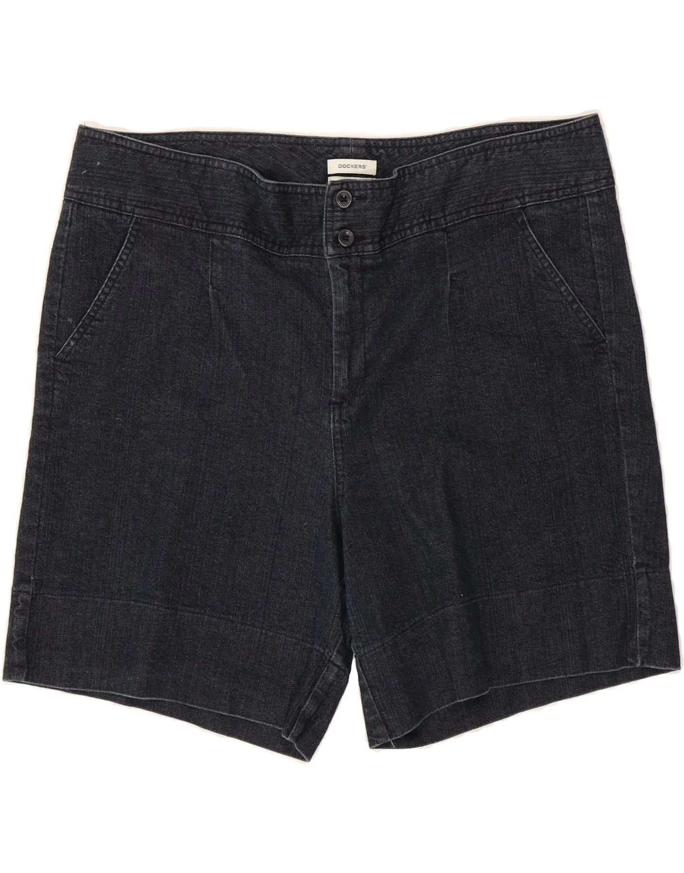 DOCKERS Womens Denim Shorts US 16 2XL W40 Navy Blue Cotton Trendy Outfit Casual Hangout