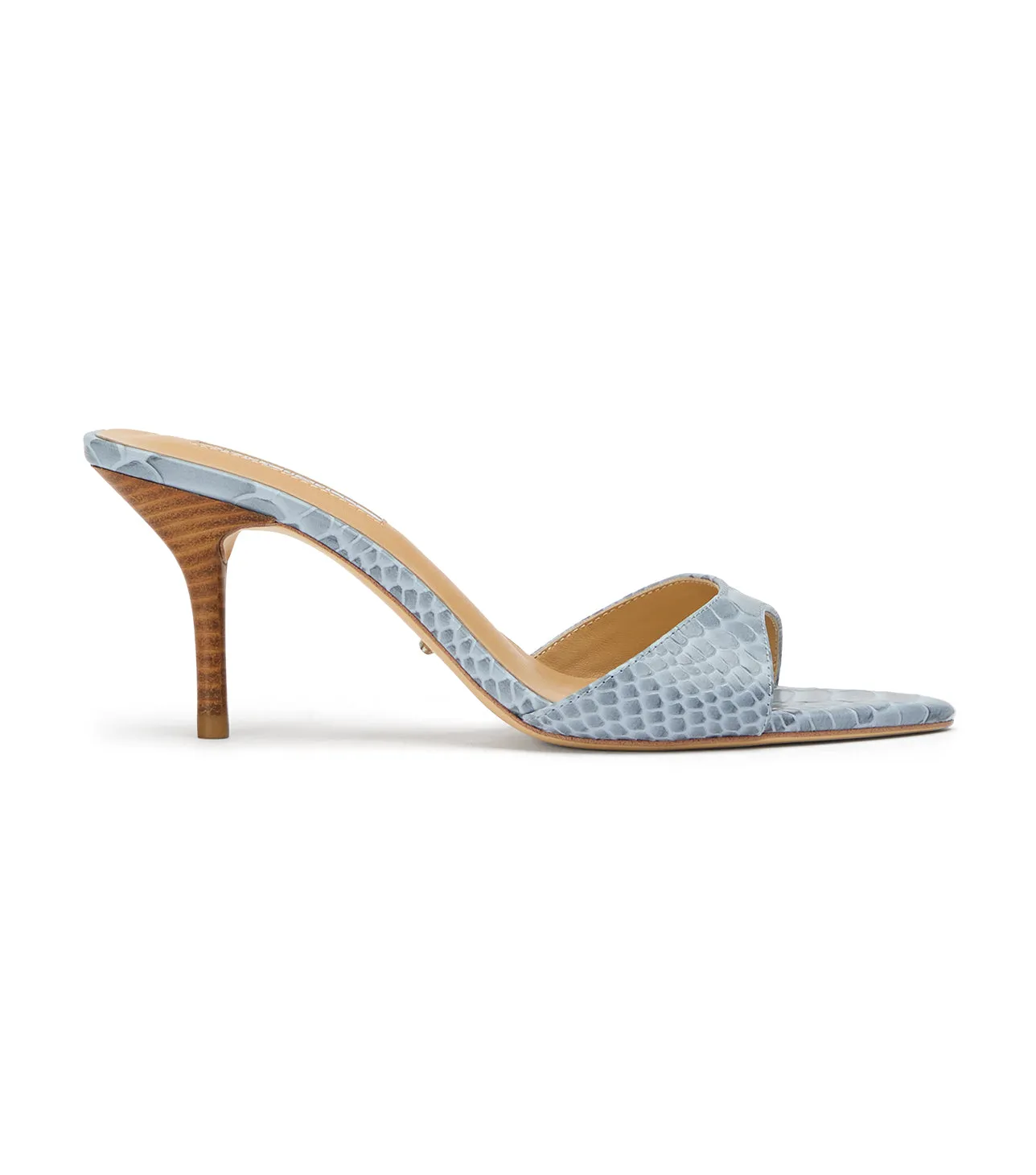 Hallie Denim Python Stiletto Heel