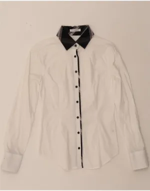 Graduation Attire Pullover Design NARACAMICEE Womens Shirt UK 12 Medium White Colourblock