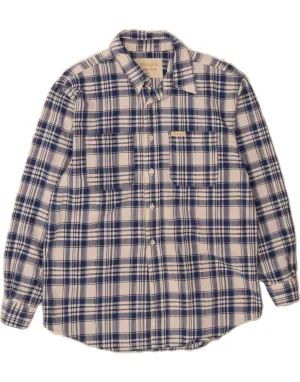 WRANGLER Womens Shirt UK 18 XL Blue Check Cotton Compact Packing Black Tie Optional