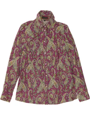 Party outfit Premium Finish REITMAYER Womens Shirt EU 44 XL Purple Paisley Cotton
