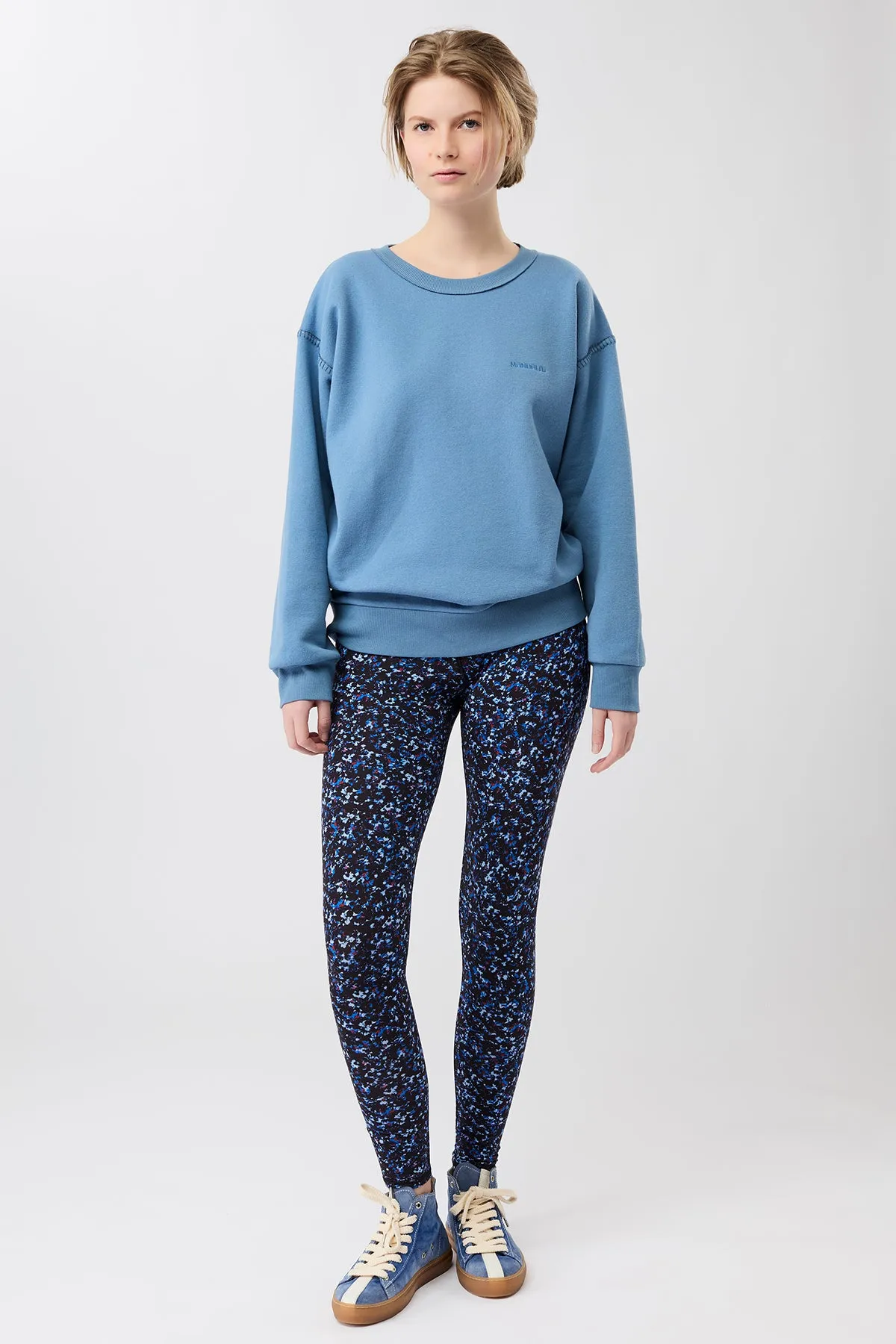 Lightweight Material Beginner Level Soft Stretch Design Printed Leggings - Twilight Garden