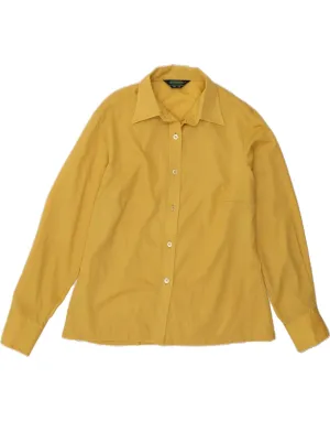 Luxury Feel VINTAGE Womens Shirt IT 46 Large Yellow Polyester