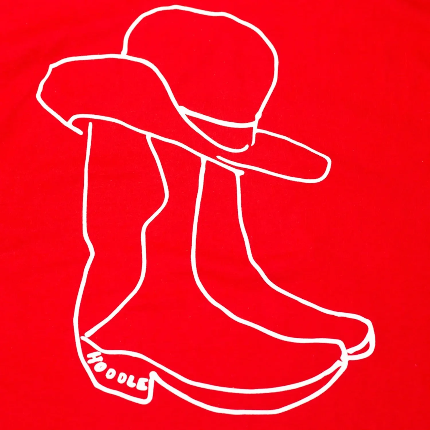 HODDLE "LONE RANGER" TEE RED Comfortable Fit Wear Anti Pill Surface