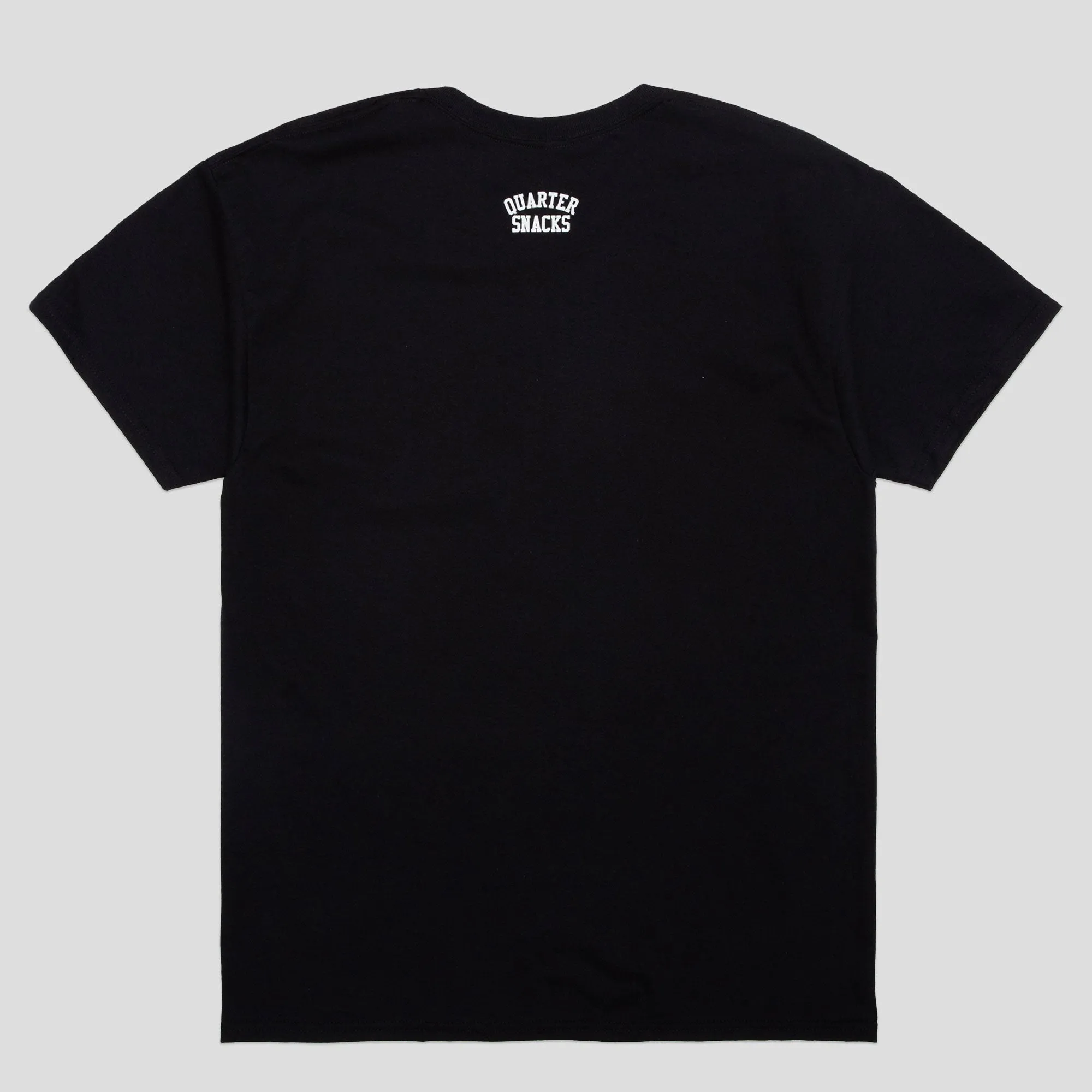 DoubleStitched Seams Casual Look Wear Quartersnacks Front Snackman Tee - Black
