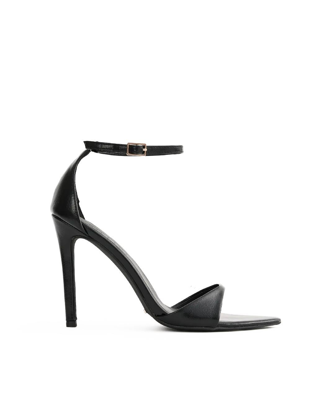 Wide Fit Heels Soft Texture QUEENA - BLACK SHINE