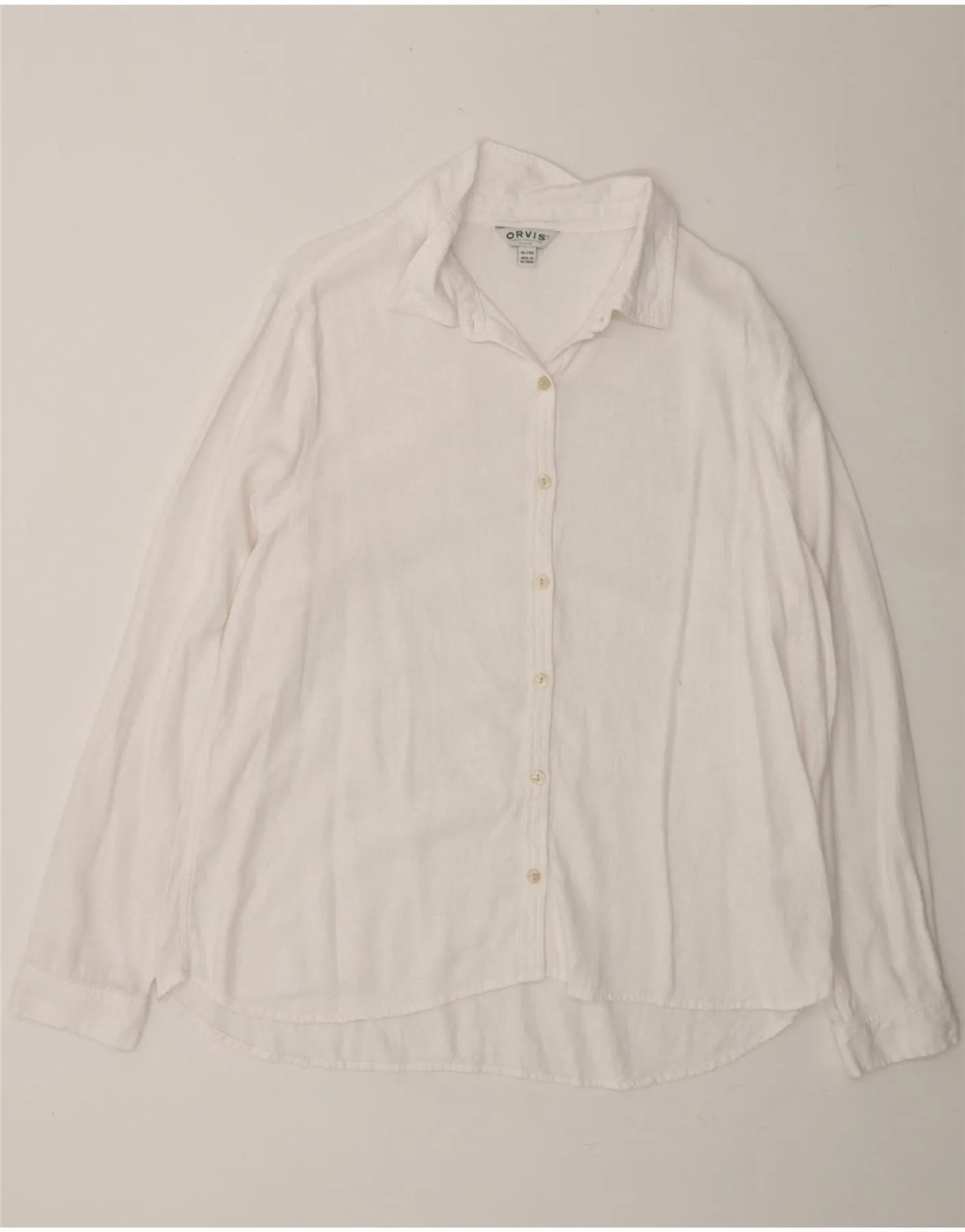 ORVIS Womens Shirt UK 18 XL White Waffle Weave