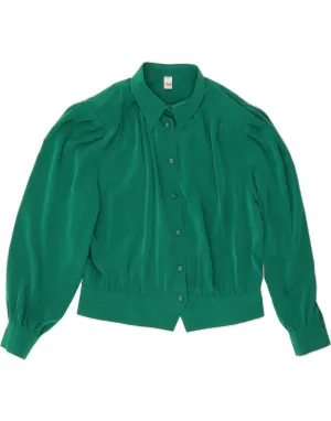 Moisture Management Tech TRU Womens Shirt Blouse IT 42 Medium Green Polyester