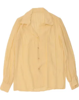 Customizable Design holiday season VINTAGE Womens Shirt Blouse UK 16 Large Yellow