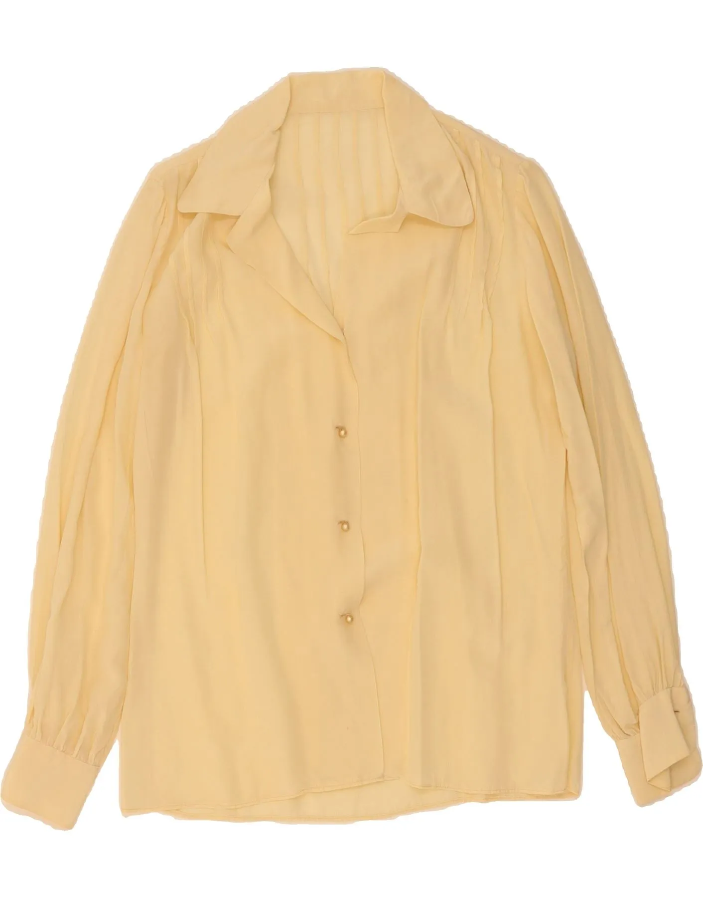 Customizable Design holiday season VINTAGE Womens Shirt Blouse UK 16 Large Yellow