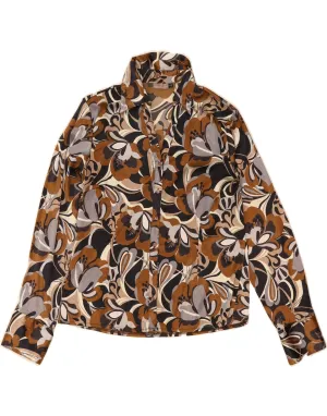 Tagless Design VINTAGE Womens Shirt EU 40 Medium Brown Floral