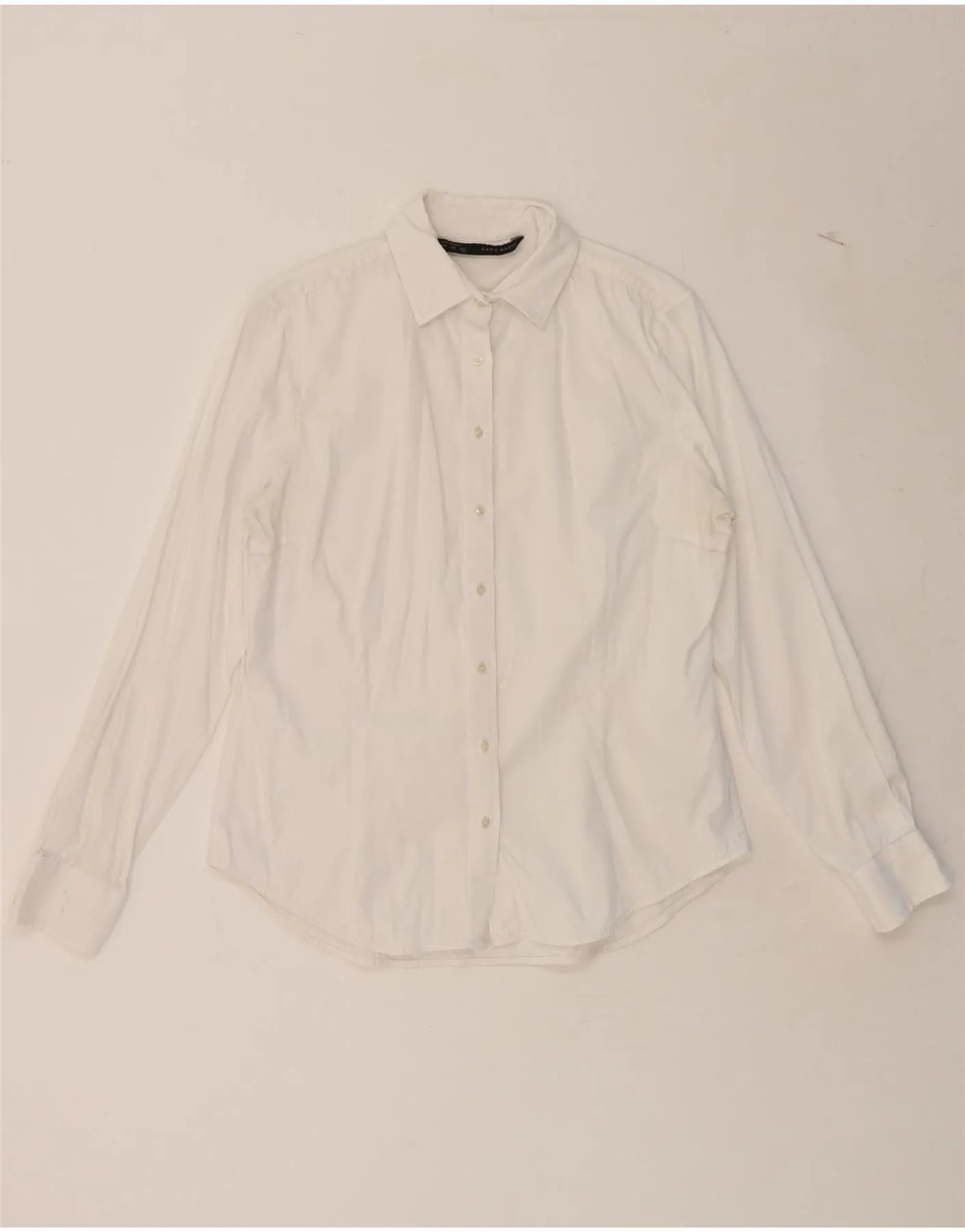 ZARA Womens Shirt UK 16 Large White Cotton birthday party shopping spree