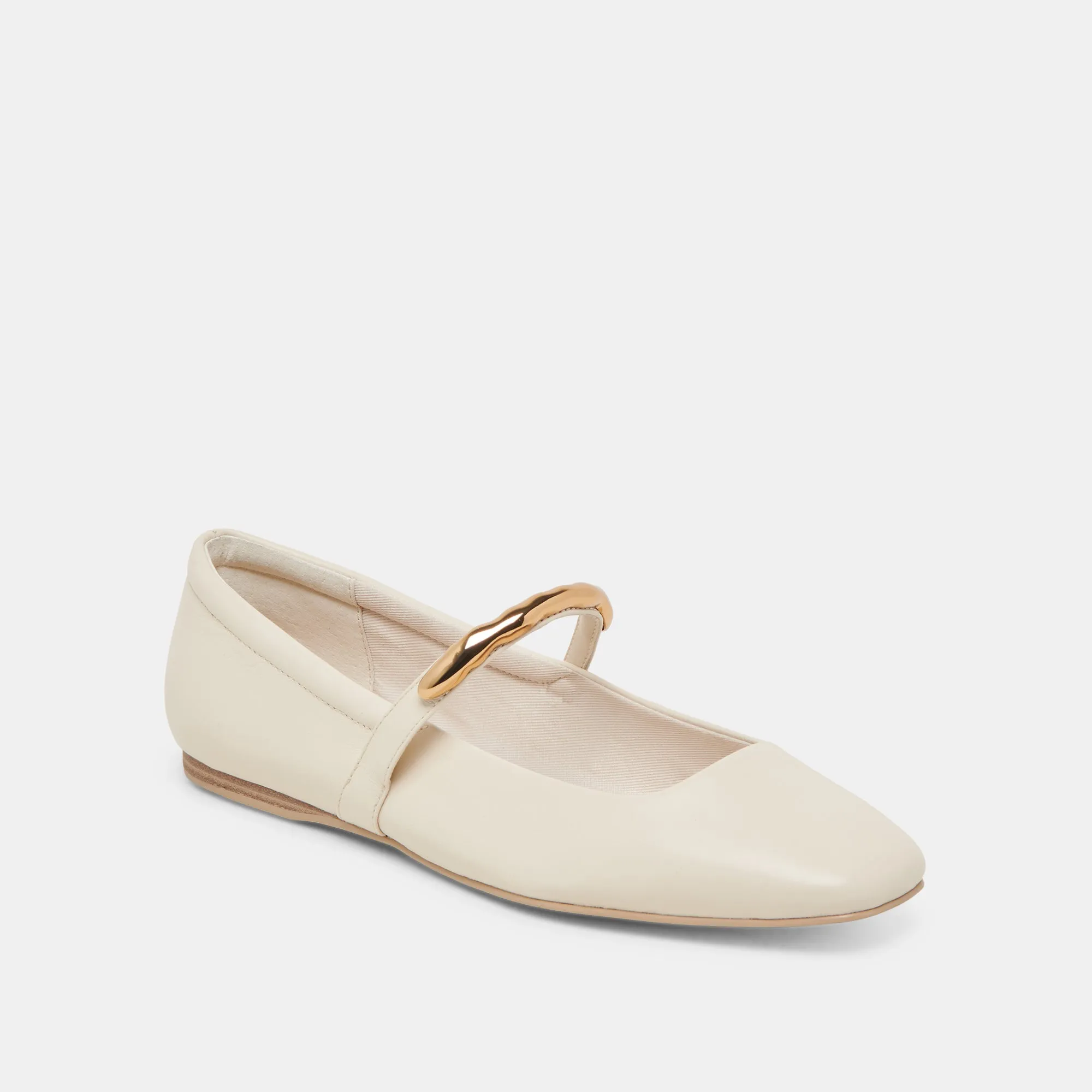 Market Day Fashionable Functional Shoes RADYA BALLET FLATS CREME LEATHER