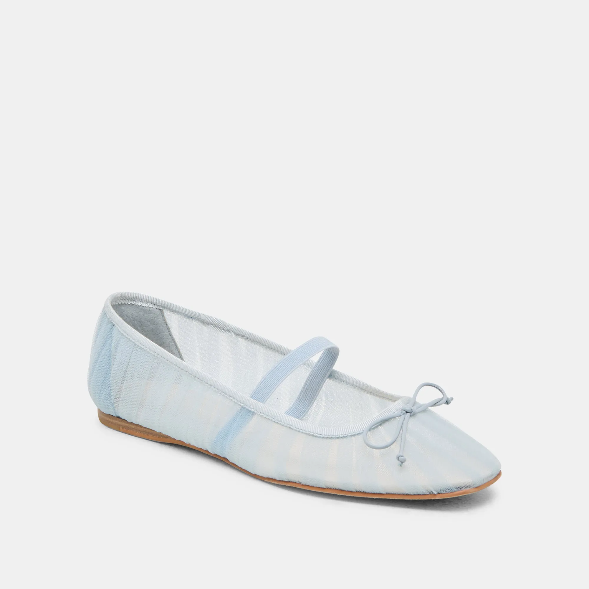 Stylish Slip RAEVEN BALLET FLATS LIGHT BLUE TULLE