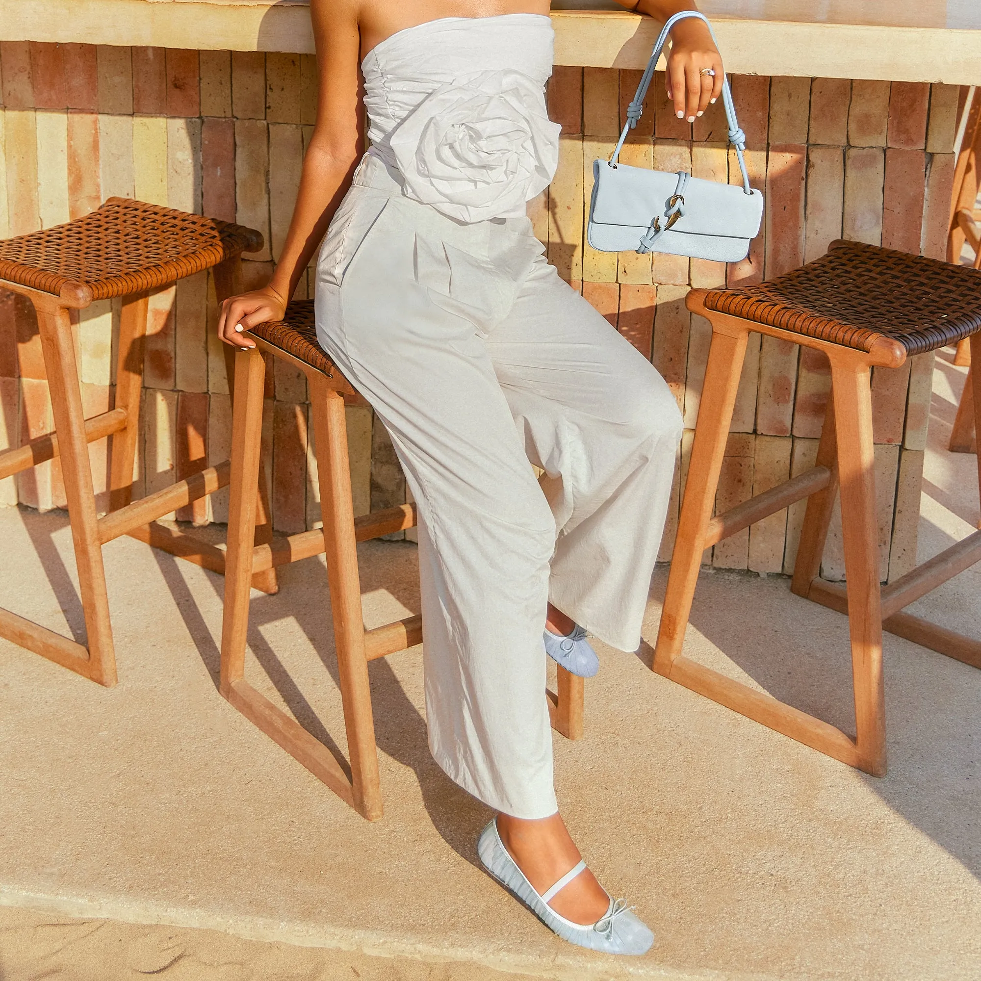 Main Lane RAEVEN BALLET FLATS LIGHT BLUE TULLE