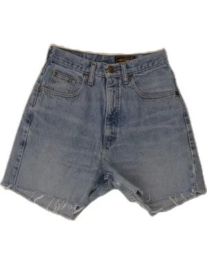 EDDIE BAUER Womens High Waist Denim Shorts US 6 Medium W24 Blue Cotton Wrinkle Resistant Material