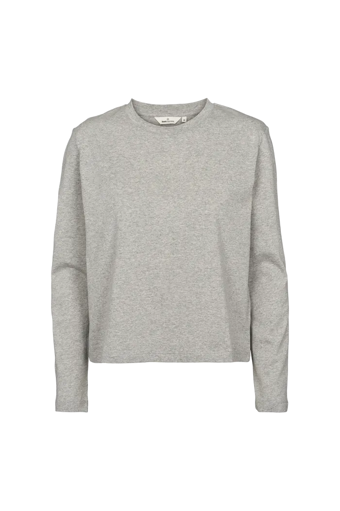 Raja LS Tee - Light Grey Mel. Cozy and Soft Comfort Wearable