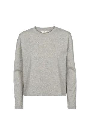 Raja LS Tee - Light Grey Mel. Cozy and Soft Comfort Wearable
