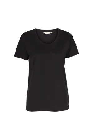 Rebekka Tee - Black Comfortable and stylish Garment Washed Texture