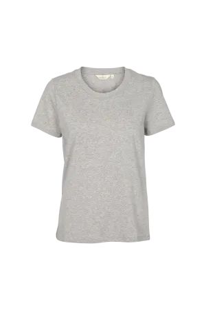 Rebekka Tee - Light Grey Mel. Abrasion Resistant Fabric Essential Style Wear