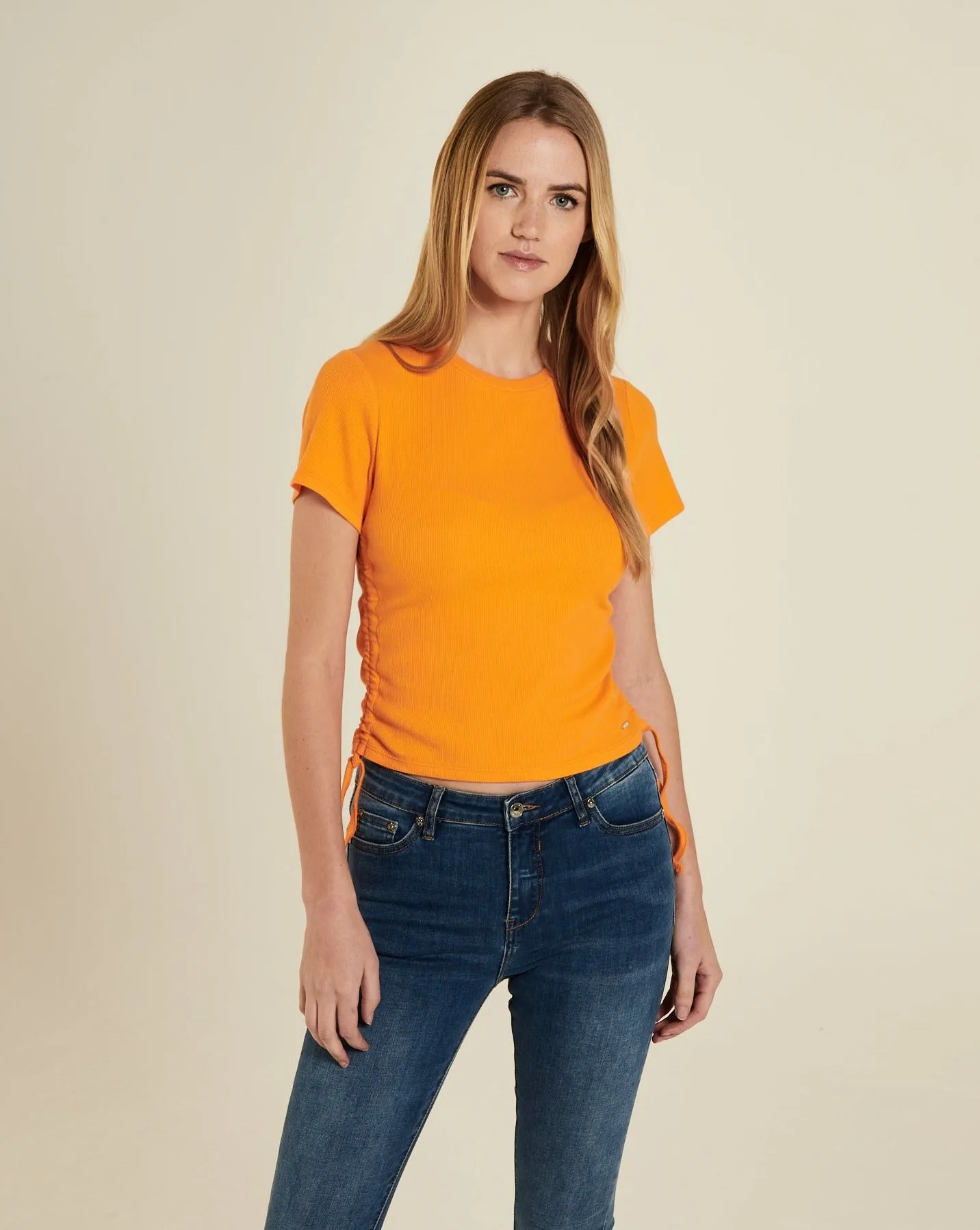 Ebba T-Shirt Orange Sorbet Minimalist Apparel