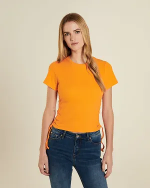 Fashionable Option Trendy Comfort Wear Ebba T-Shirt Orange Sorbet