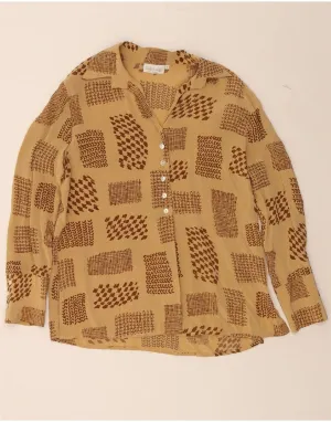 Sustainable Dye Process Tall Option GABRI ELLE LA CAMICIA  Womens Shirt Blouse UK 16 Large Beige