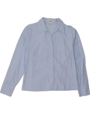 ESPRIT Womens Shirt UK 18 XL Blue Cotton Recycled Polyester Blend