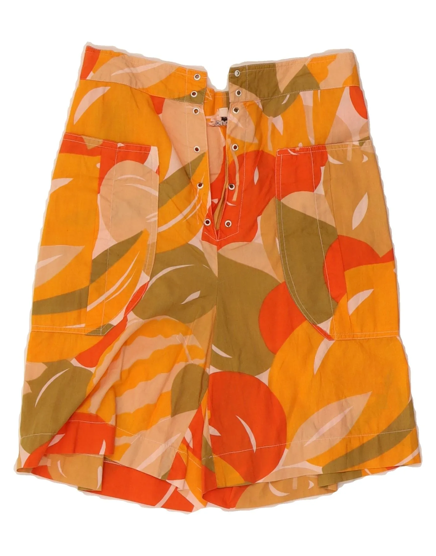 Unmatched comfort Work From Home TOUCHE Womens Abstract Pattern Bermuda Shorts IT 42 Medium W26  Orange