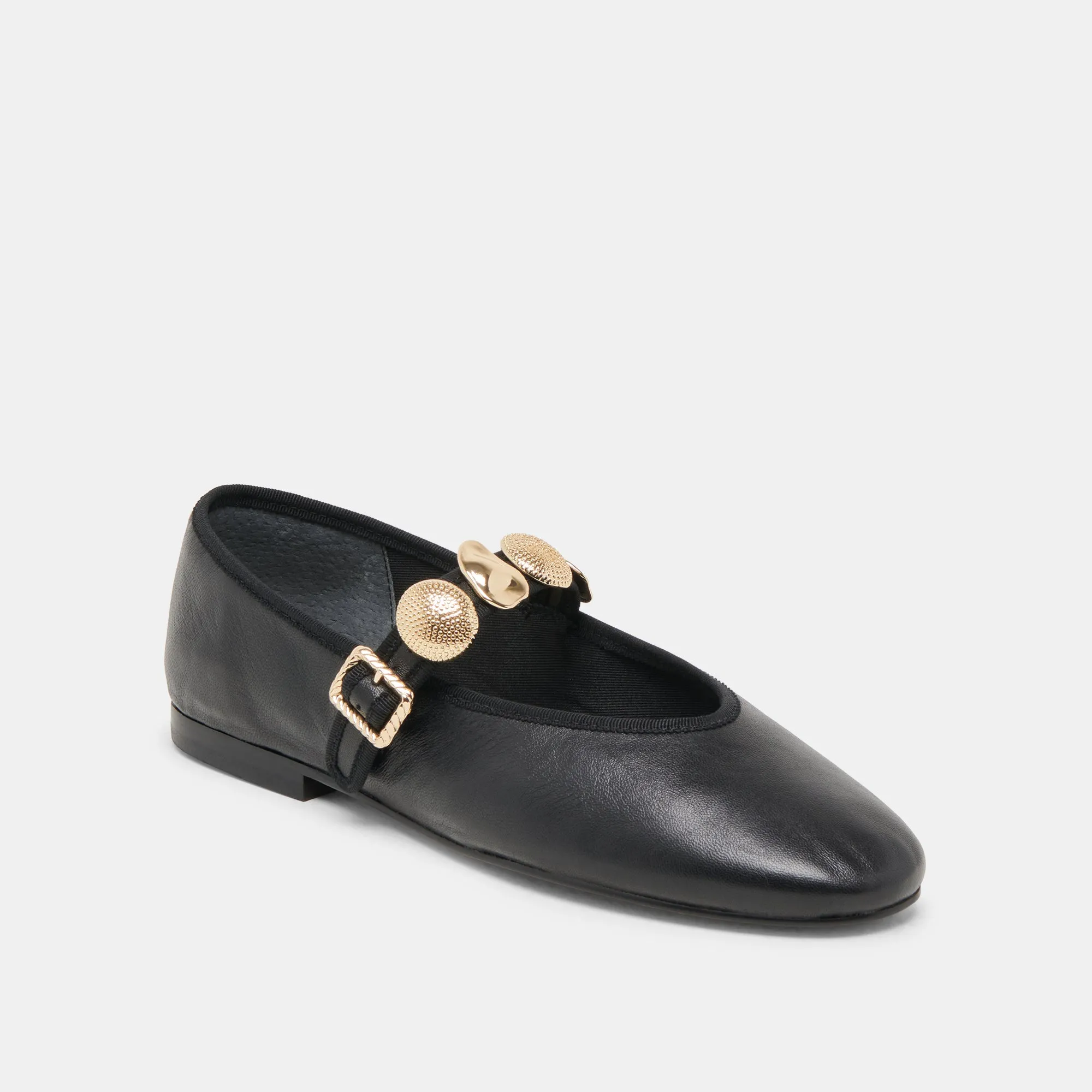 Rain Safe RELAN BALLET FLATS BLACK LEATHER