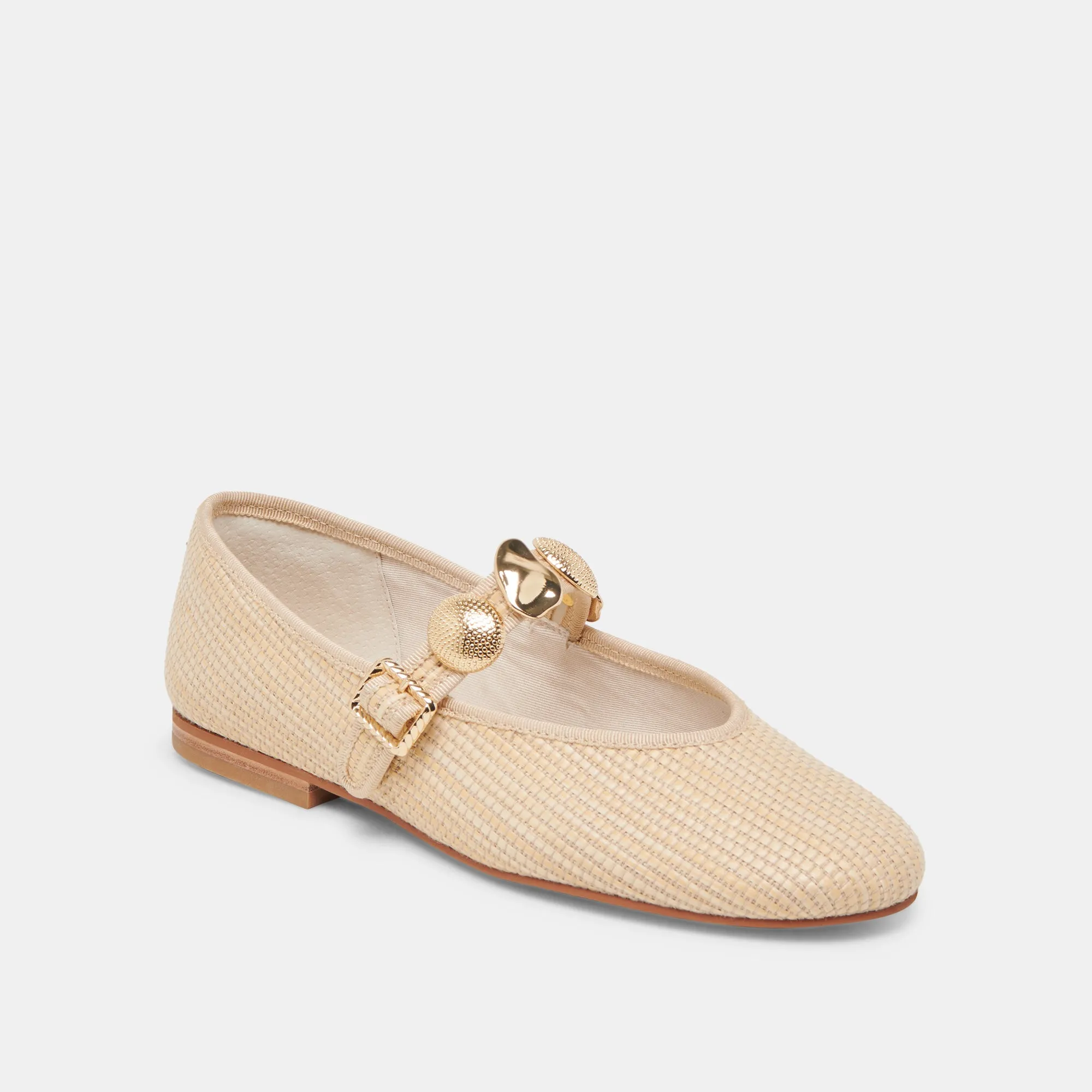 RELAN BALLET FLATS LT NATURAL RAFFIA Stylish Fit Travel Friendly Footwear
