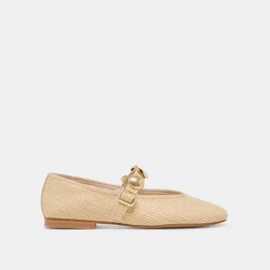 RELAN BALLET FLATS LT NATURAL RAFFIA Style Seek
