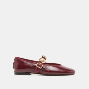 Boutique Trip RELAN BALLET FLATS OXBLOOD LEATHER