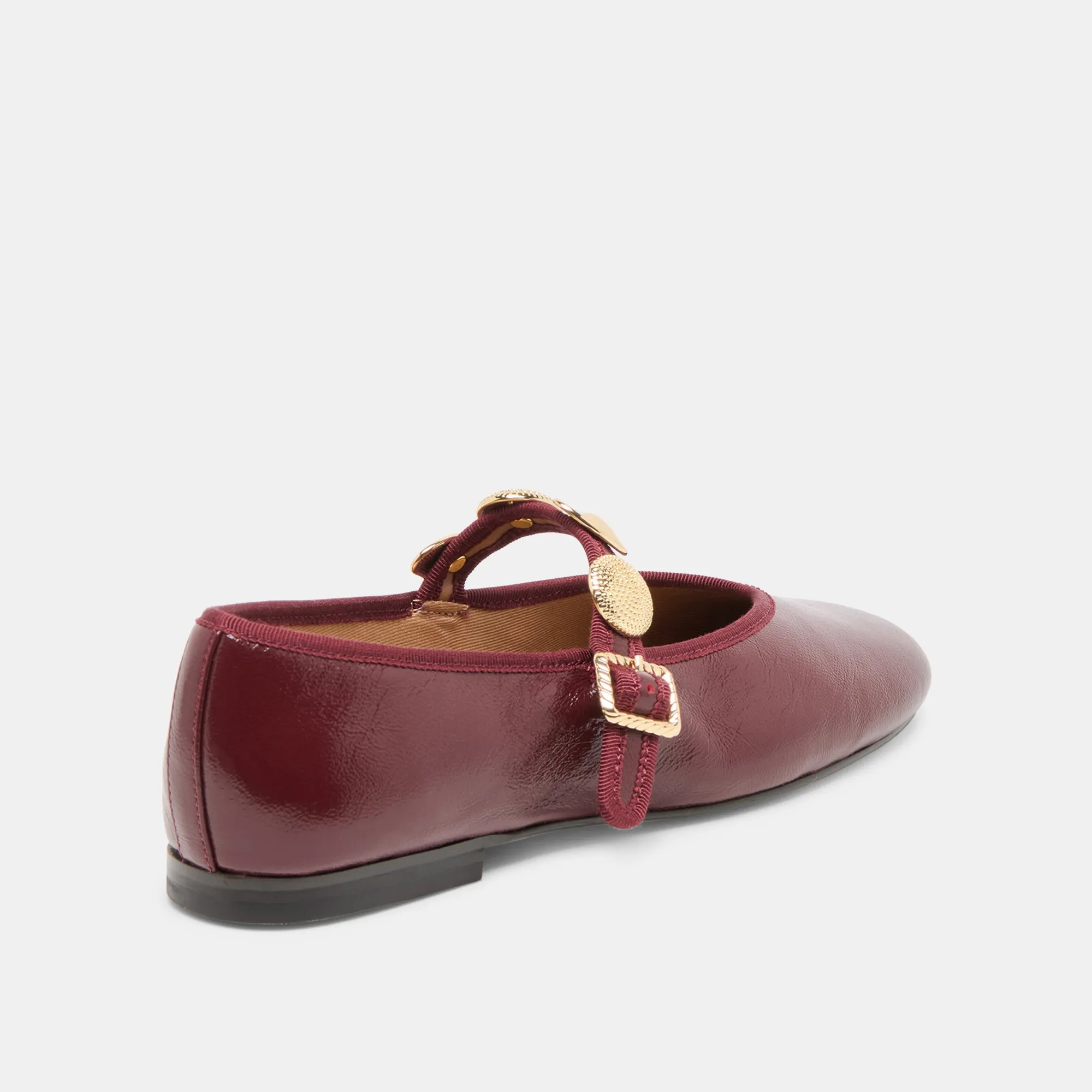 Stud Detail RELAN BALLET FLATS OXBLOOD LEATHER