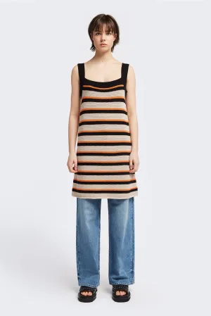 Spring Style Eye Appeal Temporal Crochet Mini Dress Stripe