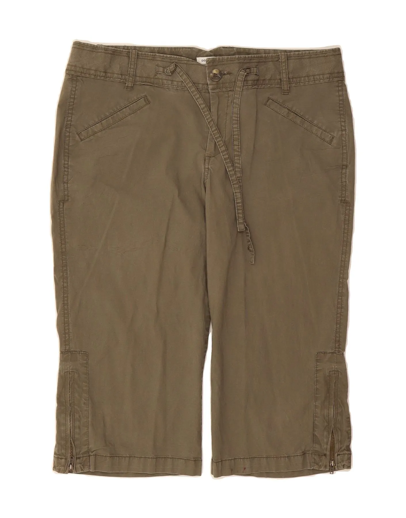 DOCKERS Womens Curvy Mid Rise Bermuda Shorts US 12 Large W34  Khaki Cotton Exclusive Collection