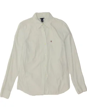 Multi Pocket Utility Bold Print GANT Womens Shirt UK 12 Medium Green Cotton