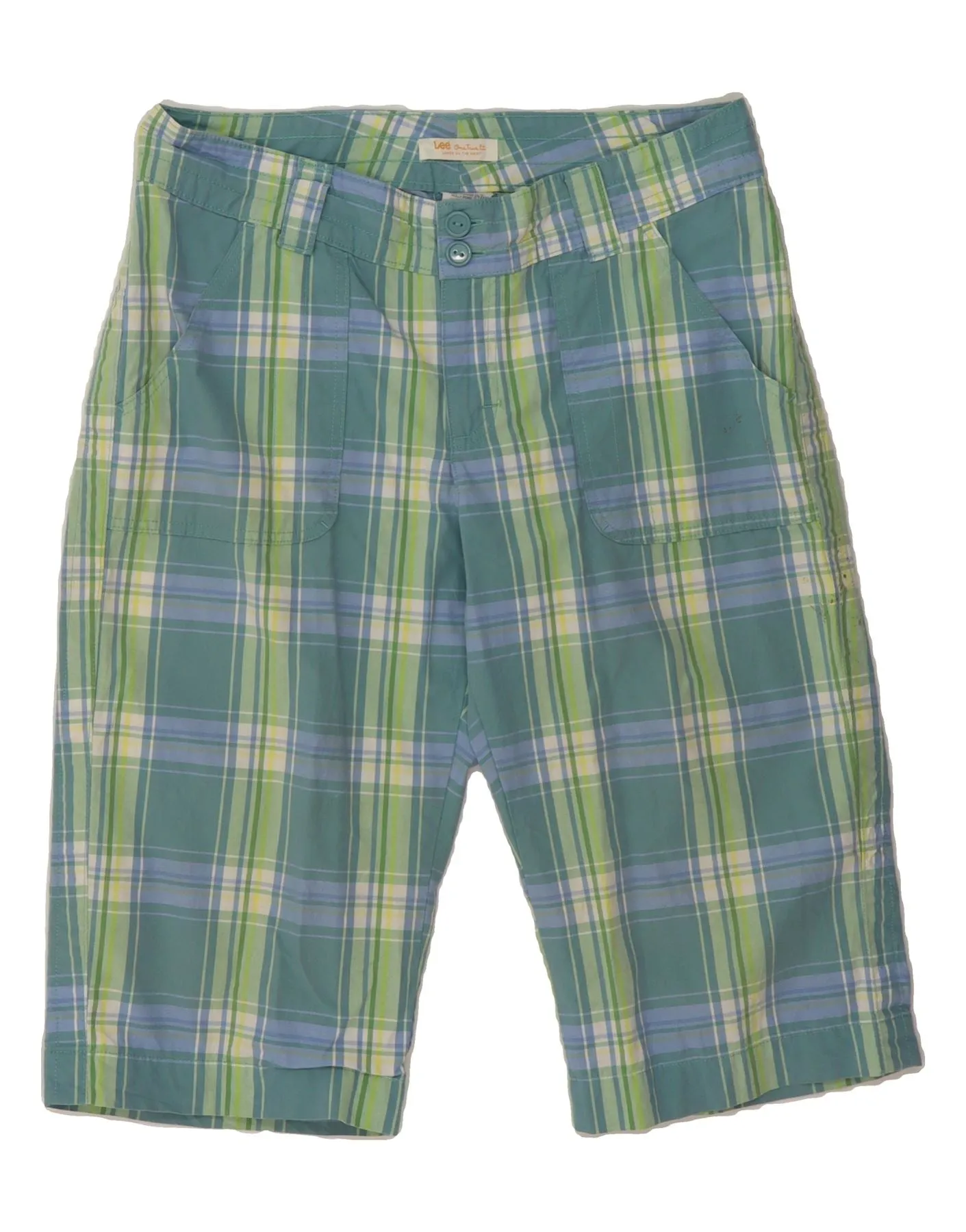 Black Tie Optional Comfortable fit LEE Womens Casual Shorts US 14 XL W36  Blue Check Cotton