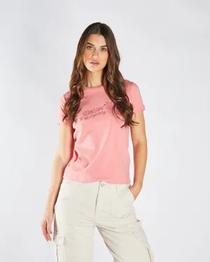 Fadia Tee Pink Punch Elastic waist Sporty Active Wear