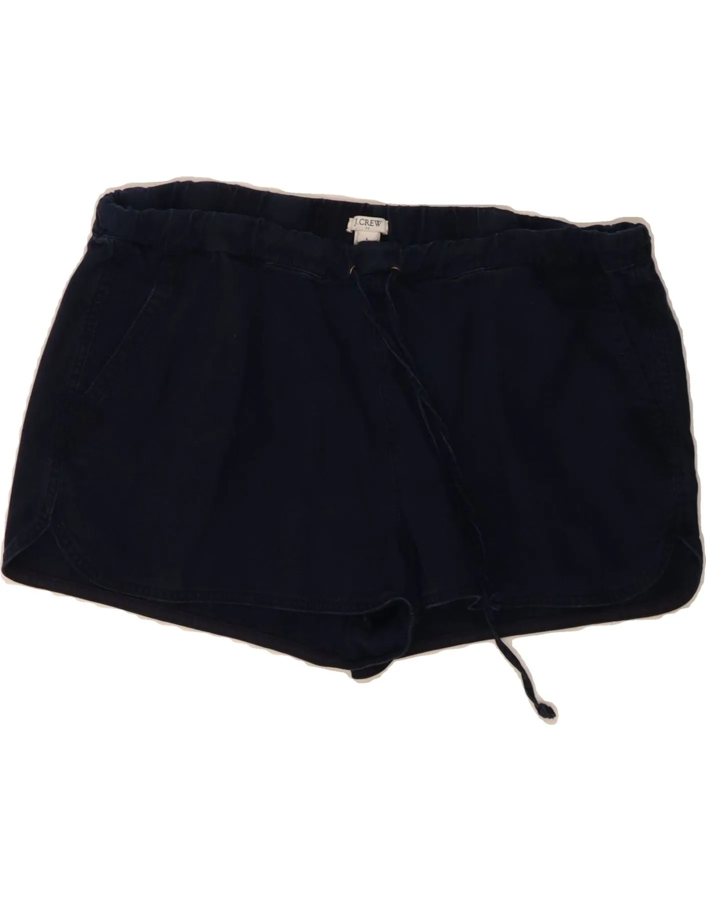 J. CREW Womens Chino Shorts Large W34  Navy Blue Linen Workwear Ready Lightweight Layer
