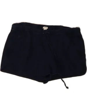 J. CREW Womens Chino Shorts Large W34  Navy Blue Linen Workwear Ready Lightweight Layer