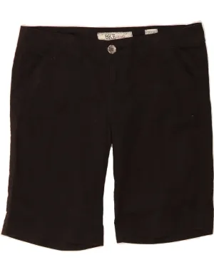 BKE Womens Low Waist Chino Shorts W29 Medium  Black Cotton Everyday Outfit