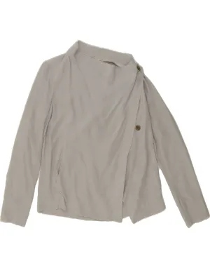 Yoke Design DKNY Womens Shirt Blouse UK 10 Small Grey Silk