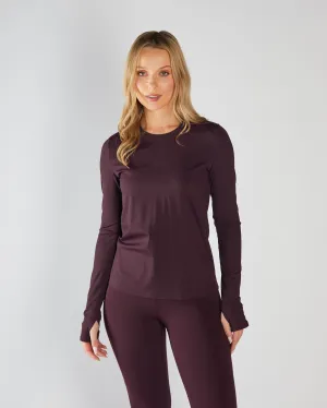Comfortable And Versatile Lyra LS Top Plum