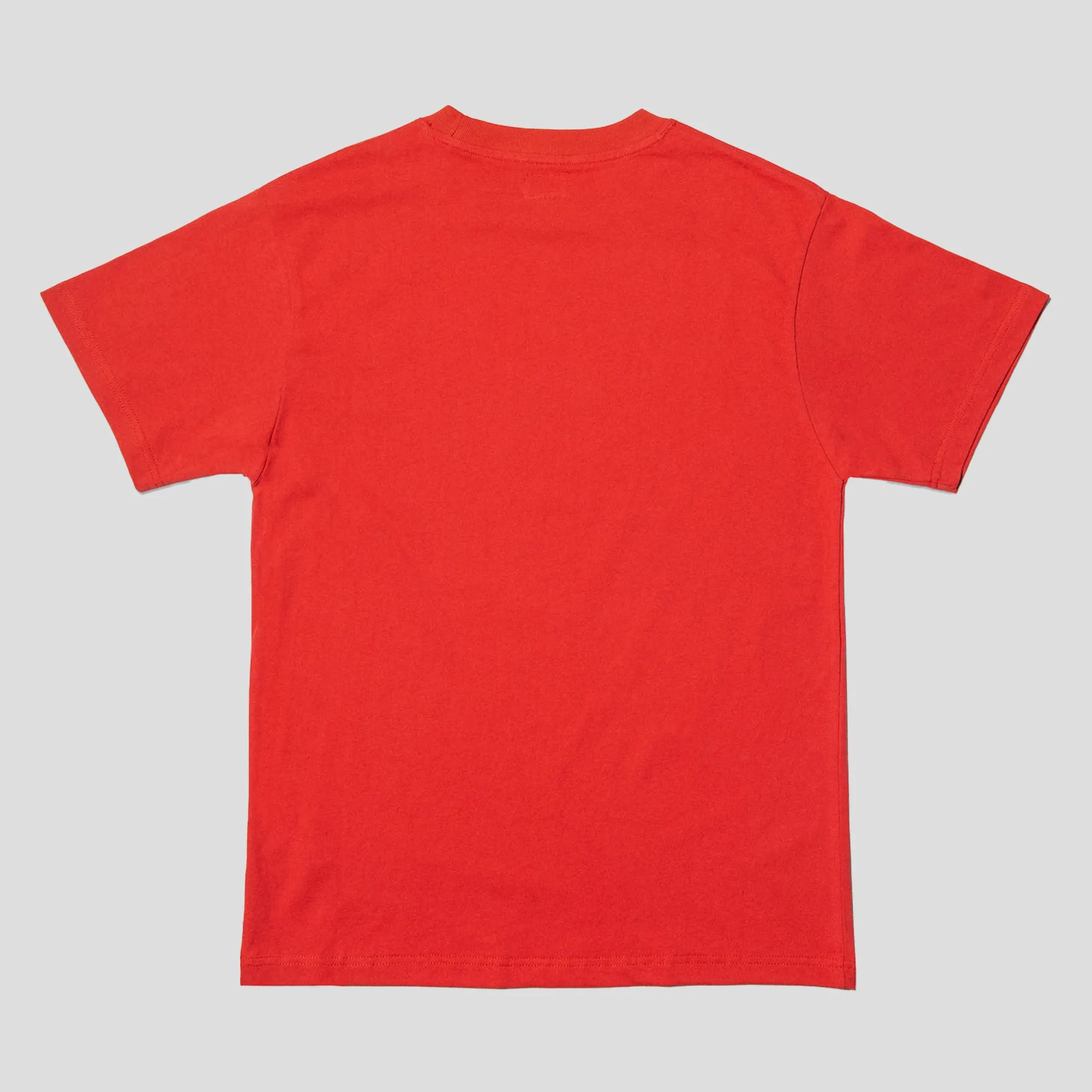 MinimalBranding Hoddle Logo Tee - Crimson / Blue