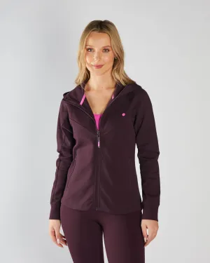 Kai Full Zip Hoody Plum product jewelry adornment stud accents