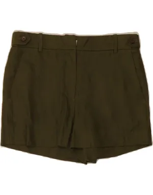 J. CREW Womens Chino Shorts US 2 XS W28  Green Linen All-day Comfort Button Down Design