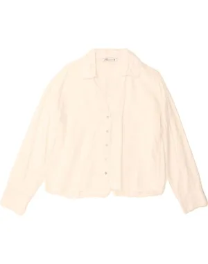 Tailored Silhouette ZARA Womens Shirt Blouse UK 10 Small White Lyocell