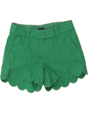 Workwear Ready Handcrafted Detail J. CREW Womens Chino Shorts US 00 2XS W30  Green Linen