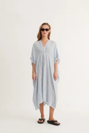 Chilly Day Comfort Stream Cut Calli Tunique - Frozen fjord / whisper white / black